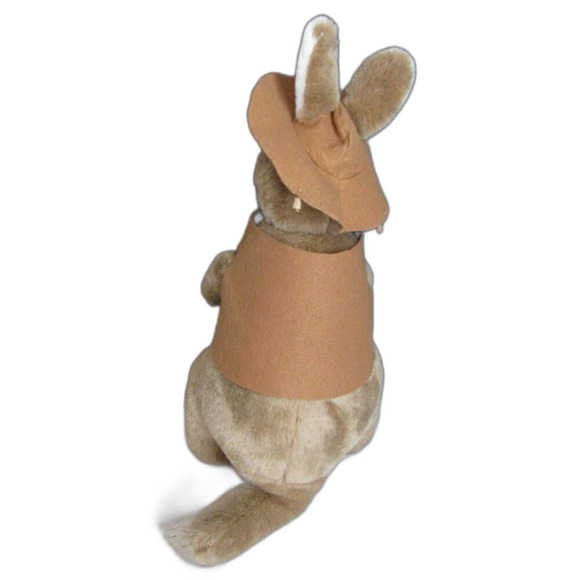 Big Australian Kangaroo Baby Joey Plush Stuffed Animals Vest Bush Hat Large - Picture 5 of 9